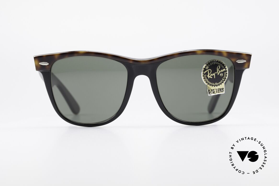 Ray Ban Wayfarer II Sonnenbrille Klassiker 80er, Bausch & Lomb Qualitätsgläser (100% UV-Schutz), Passend für Herren und Damen