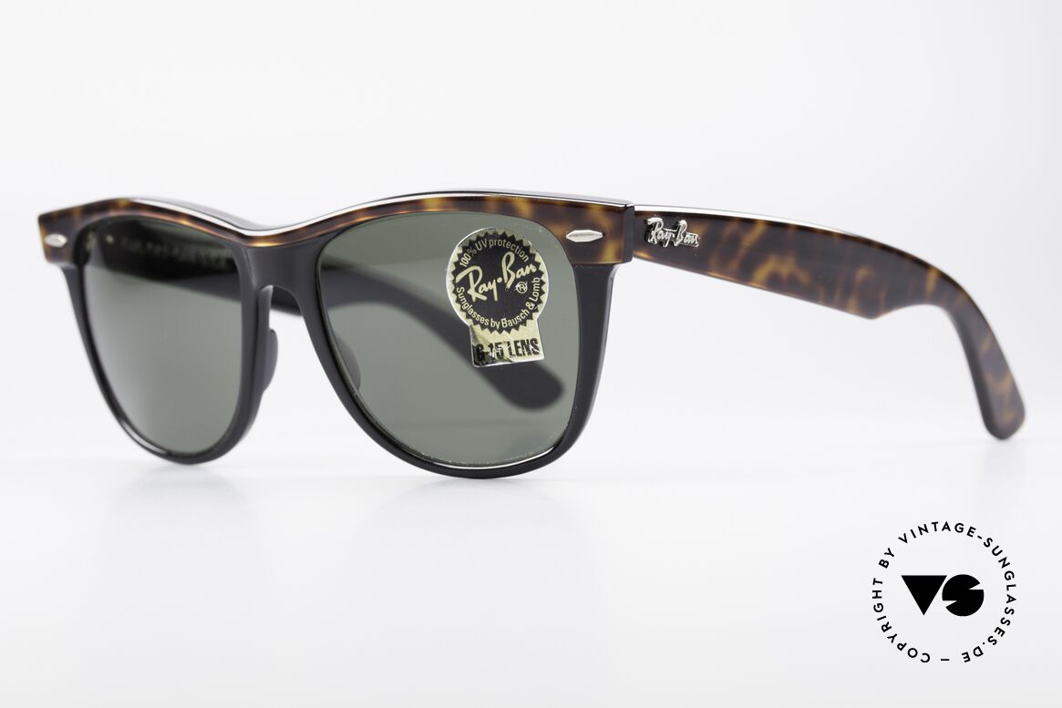 Ray Ban Wayfarer II Sonnenbrille Klassiker 80er, berühmte Filmsonnenbrille der 80er Jahre; Kult!, Passend für Herren und Damen