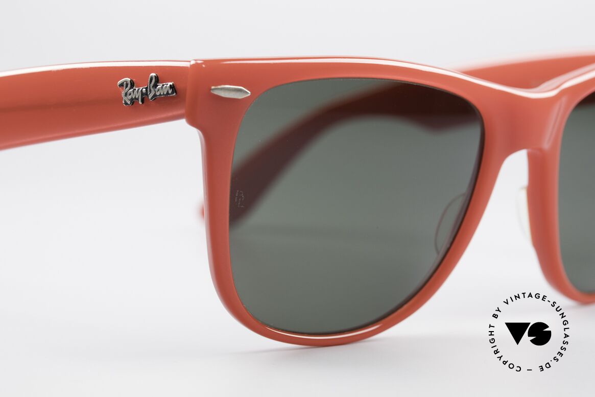 Ray Ban Wayfarer II Rare USA Wayfarer Pupurrot, KEINE retro Sonnenbrille, 100% vintage Original, Passend für Damen