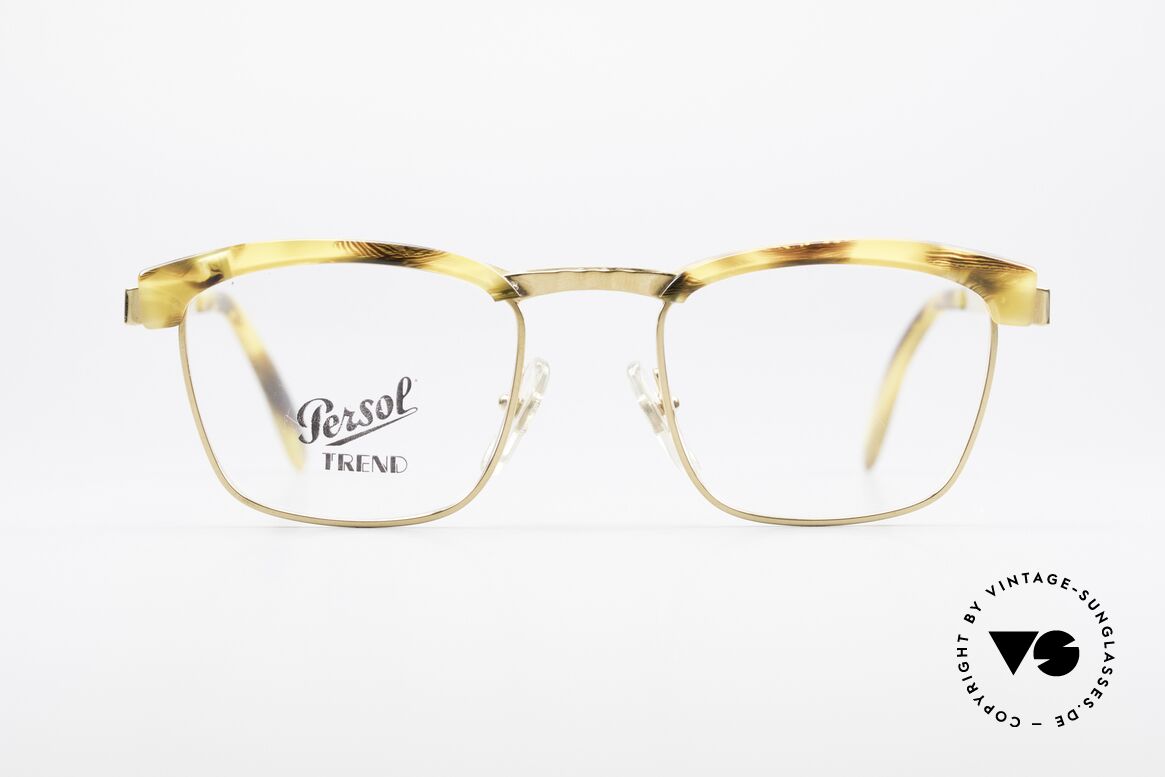 Persol Inge Ratti Gold Plated Vintage Brille, elegante Persol Ratti vintage Brille der 80er Jahre, Passend für Herren