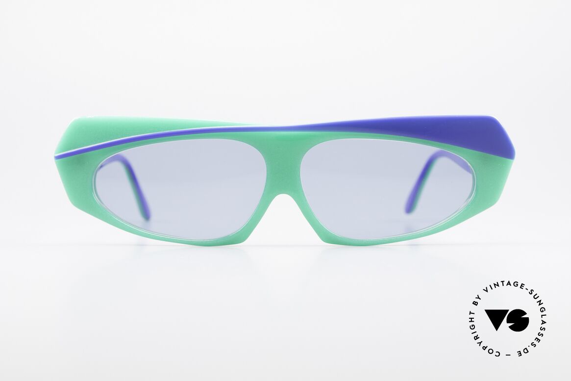 Alain Mikli 078 / 077 80er Hingucker Sonnenbrille, seltene vintage Designersonnenbrille von Alain Mikli, Passend für Herren und Damen