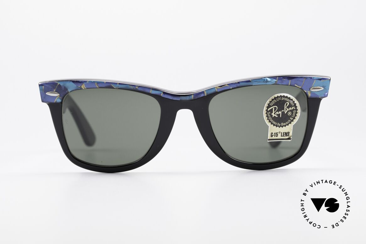 Ray Ban Wayfarer I Original Mosaic Wayfarer 80er, Bausch & Lomb Qualitätsgläser (100% UV-Schutz), Passend für Herren und Damen Ray Ban Wayfarer I Original Mosaic Wayfarer 80er, Bausch & Lomb Qualitätsgläser (100% UV-Schutz), Passend für Herren und Damen