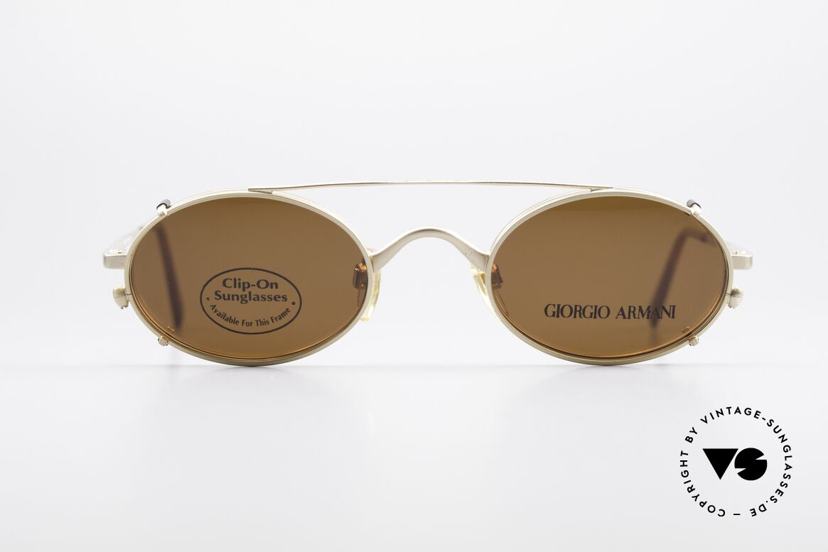 Giorgio Armani 122 Vintage Clip On Sonnenbrille, zeitlose Giorgio ARMANI vintage Designer-Sonnenbrille, Passend für Herren und Damen