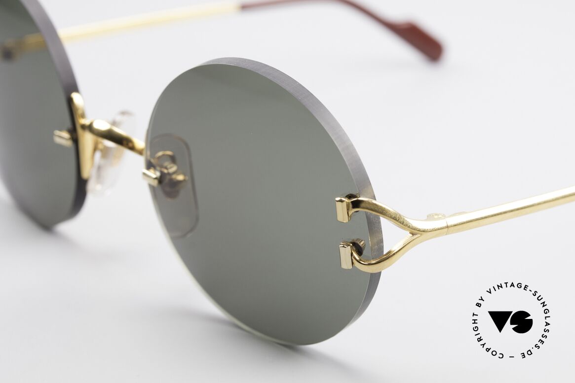 Cartier Madison Runde Luxus Sonnenbrille 90er, 2nd hand Modell im neuwertigen Zustand + Etui, Passend für Herren und Damen