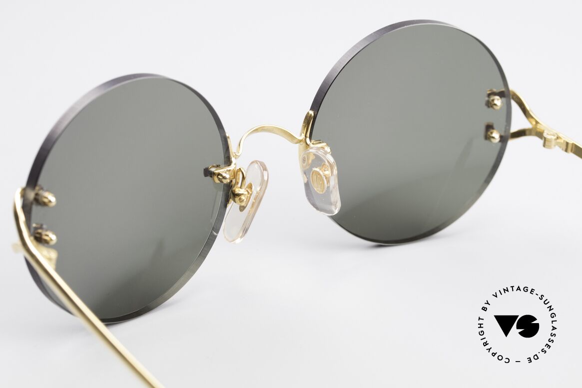 Cartier Madison Runde Luxus Sonnenbrille 90er, neue CR39 UV400 Gläser in einem grau-grün G15, Passend für Herren und Damen