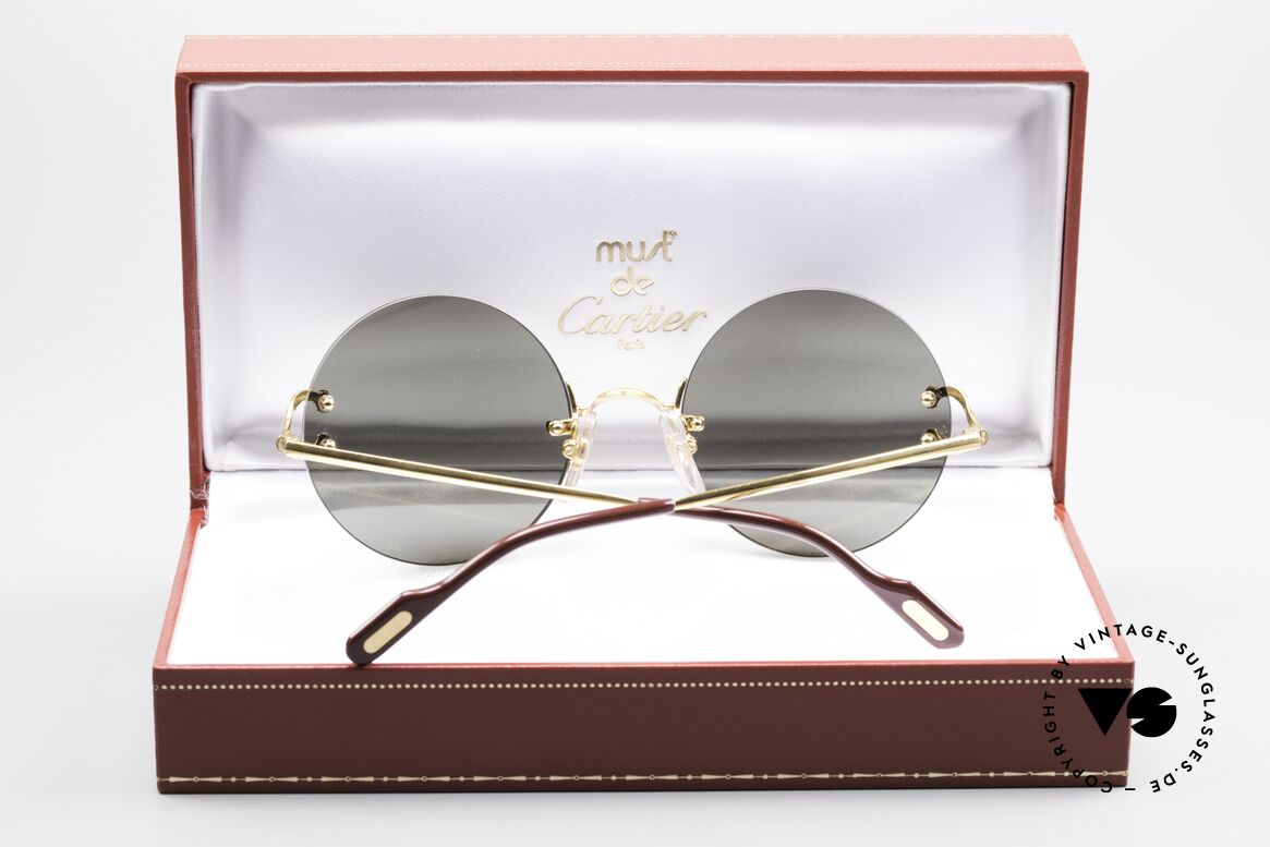 Cartier Madison Runde Luxus Sonnenbrille 90er, Größe: small, Passend für Herren und Damen