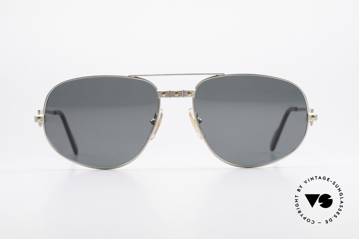 Cartier Romance Santos - XL Palladium Luxus Sonnenbrille, exklusives CARTIER Herrenmodell in XL Größe 61°18, Passend für Herren Cartier Romance Santos - XL Palladium Luxus Sonnenbrille, exklusives CARTIER Herrenmodell in XL Größe 61°18, Passend für Herren