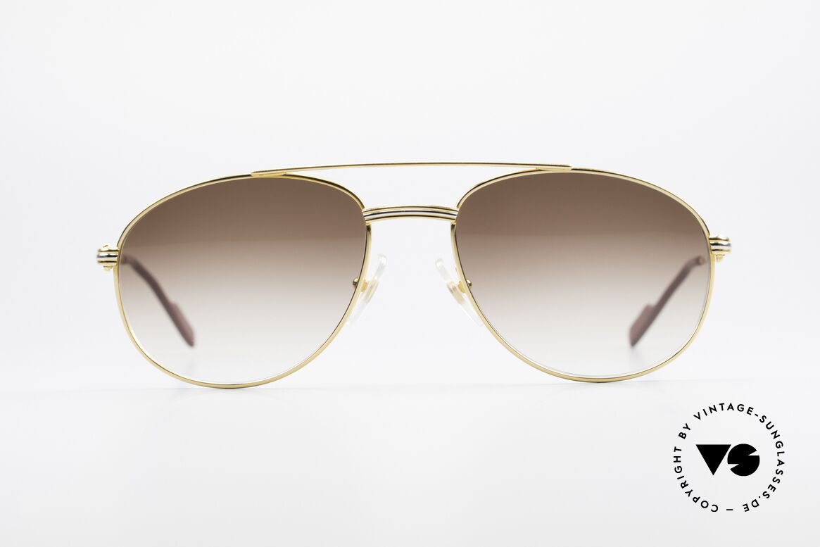 Cartier Driver Luxus Piloten Sonnenbrille, edle vintage Cartier Herrenbrille aus den frühen 90ern, Passend für Herren