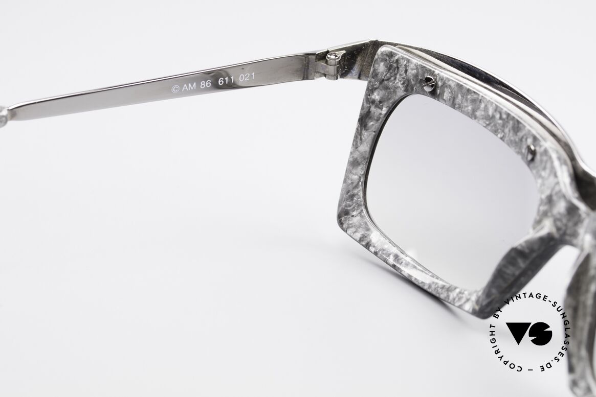 Alain Mikli 611 / 021 Spektakuläre Vintage Brille, ungetragenes 80er Jahre ORIGINAL & KEINE Retrobrille, Passend für Herren und Damen