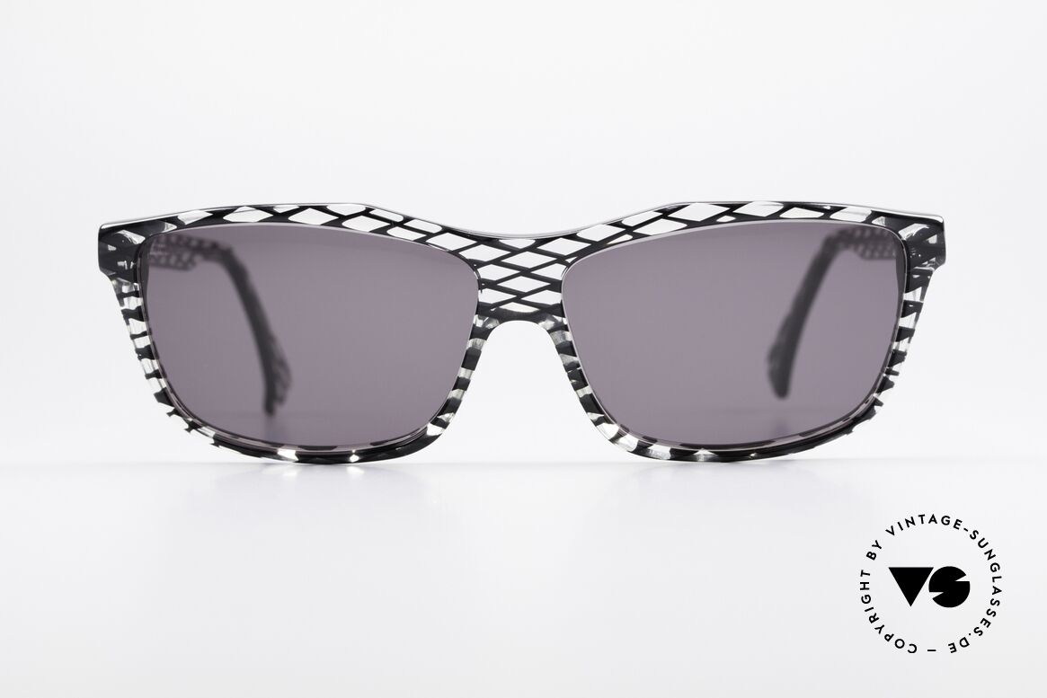 Alain Mikli 701 / 280 Gemusterte 80er Sonnenbrille, ALAIN MIKLI vintage Designer-Sonnenbrille von 1989, Passend für Damen