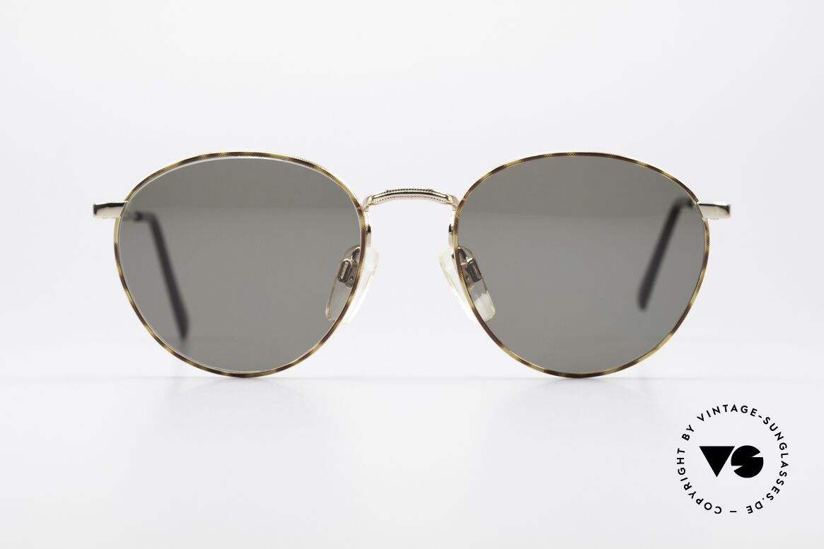 Giorgio Armani 166 Panto Sonnenbrille Herren, klassische PantoForm mit flexiblen Federscharnieren, Passend für Herren