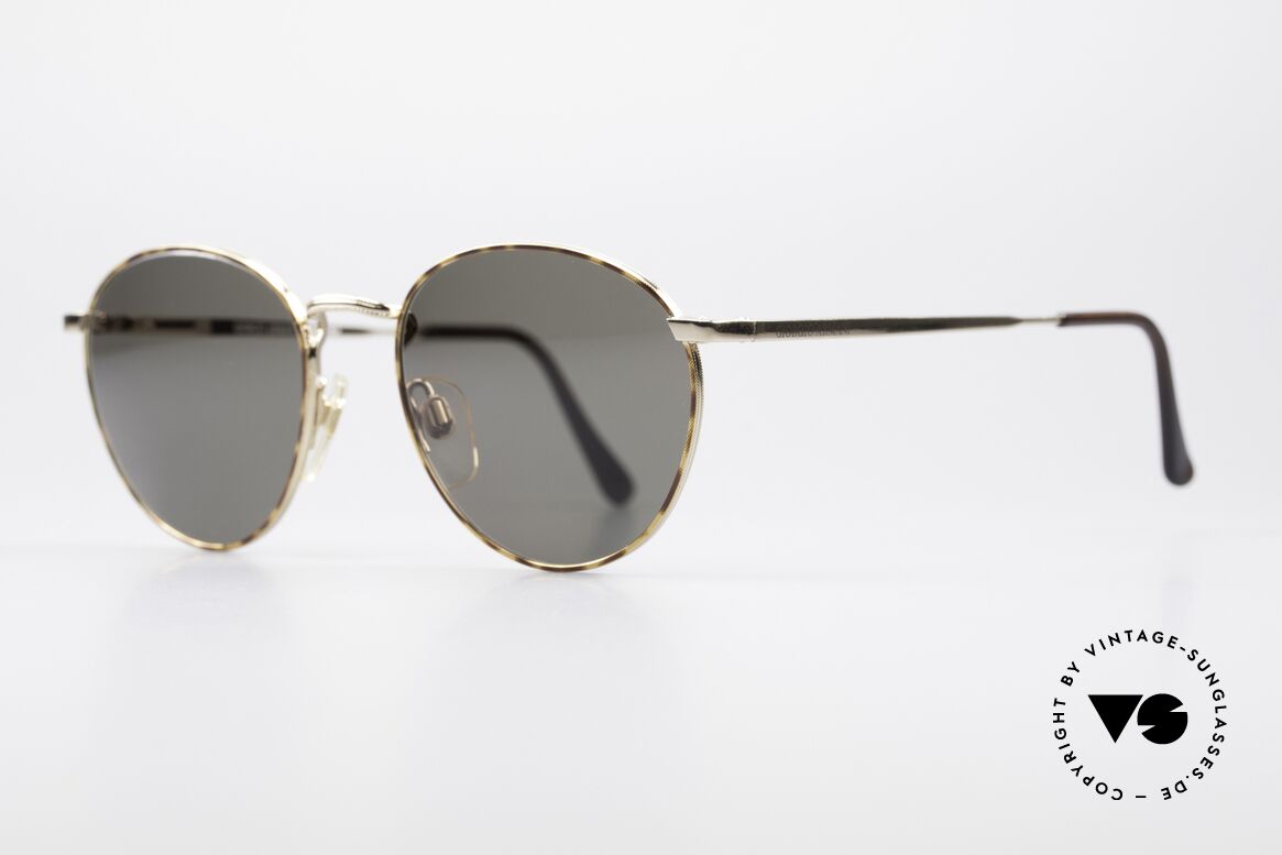 Giorgio Armani 166 Panto Sonnenbrille Herren, wahre 'Gentlemen-Brille' in Top-Qualität (Gr. 51-19), Passend für Herren