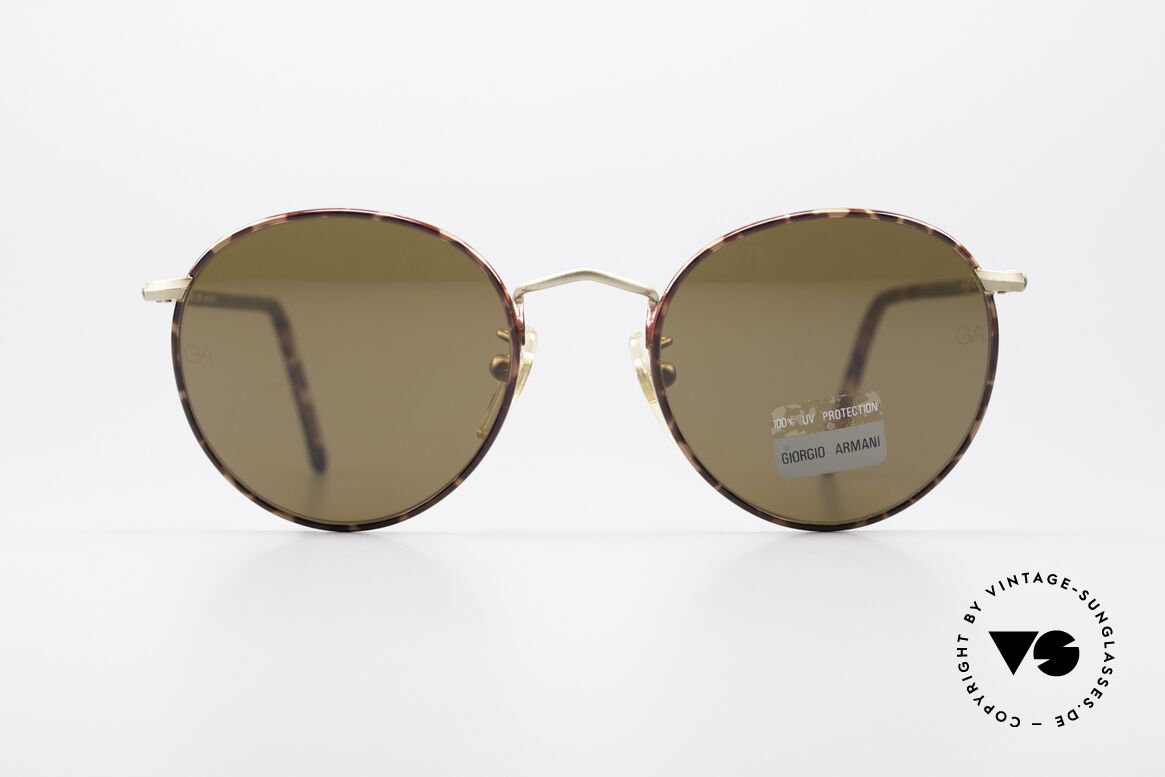 Giorgio Armani 639 No Retro Panto Sonnenbrille, vintage Designer-Sonnenbrille von Giorgio Armani, Passend für Herren und Damen