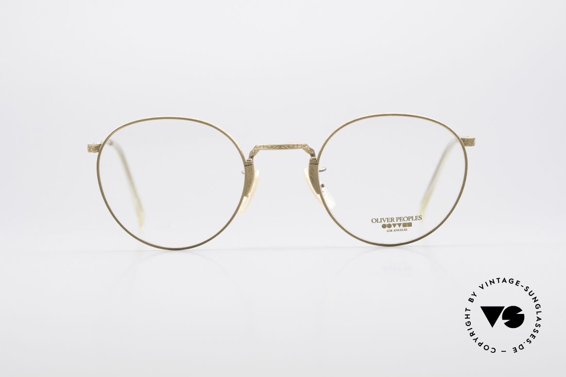 Oliver Peoples OP10 Vintage Brille Panto Rund, 1986 gegründet; inspiriert vom 20er Art Deco Zeitalter, Passend für Herren und Damen