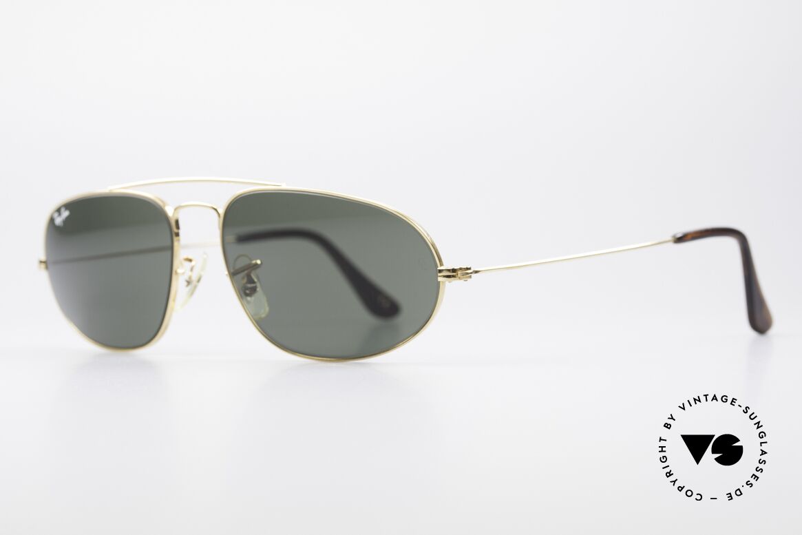 Ray Ban Fashion Metal 5 Sonnenbrille Aviator Style, hochwertige Bausch&Lomb Mineralgläser (B&L), Passend für Herren