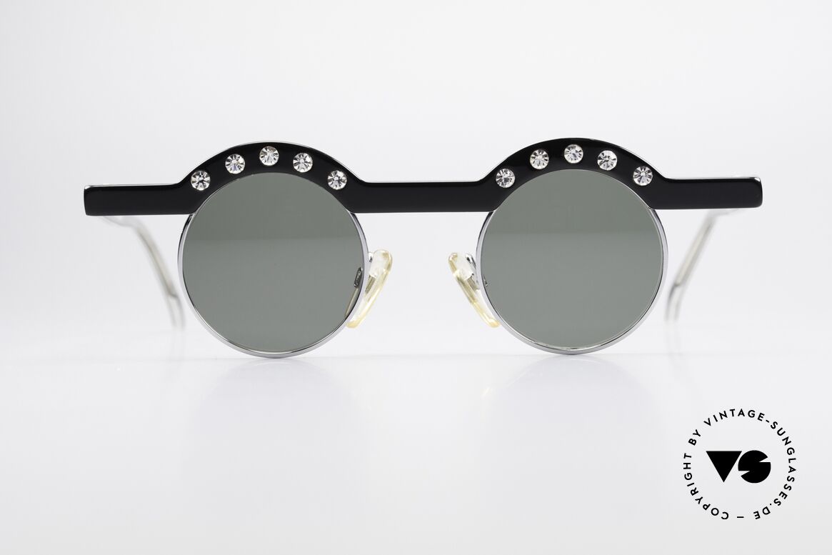 Theo Belgium Revoir Runde Strass Sonnenbrille, 1989 gegründet als GEGENPOL zum üblich 'Mainstream', Passend für Damen