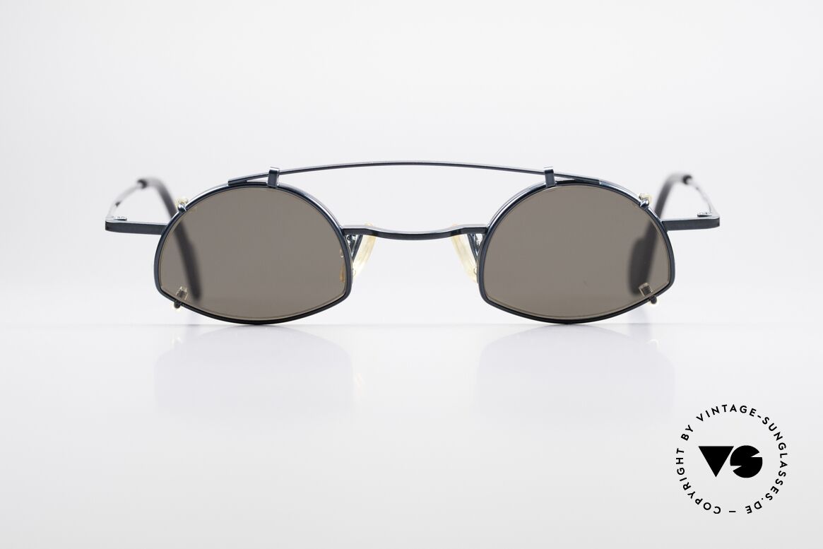 Theo Belgium Poco Kleine Brille mit Sonnenclip, vintage Theo Belgium Brillenfassung + Sonnen-Clip, Passend für Herren und Damen