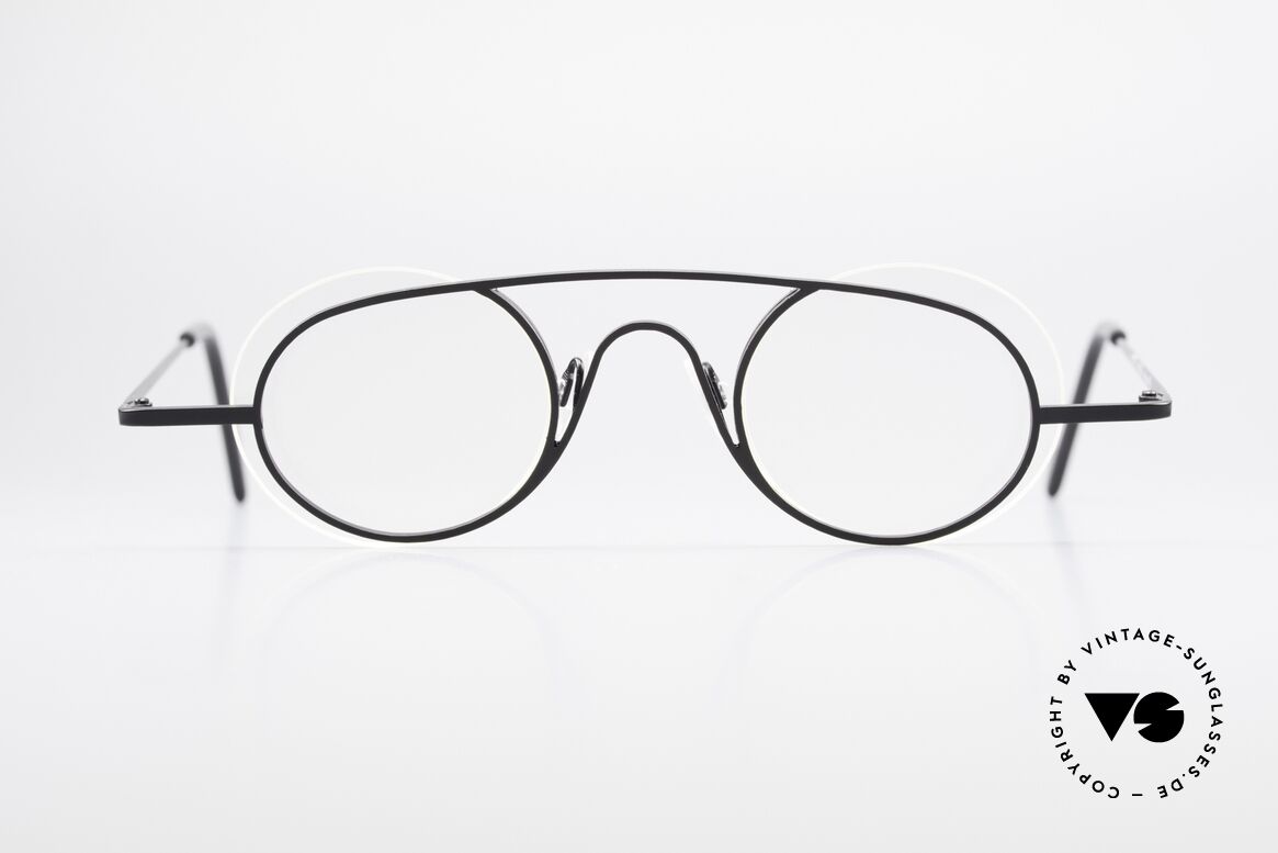 Theo Belgium Wafafa Randlose Vollrand Brille, originelles Modell: "vollrand" & "randlos" zugleich, Passend für Herren und Damen