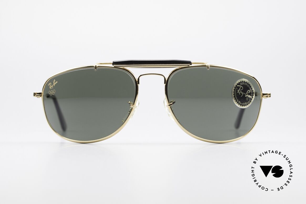 Ray Ban Sport Metal 1992 Rare Olympic Series B&L USA, vintage RAY-BAN Sonnenbrille OLYMPIC GAMES 1992, Passend für Herren