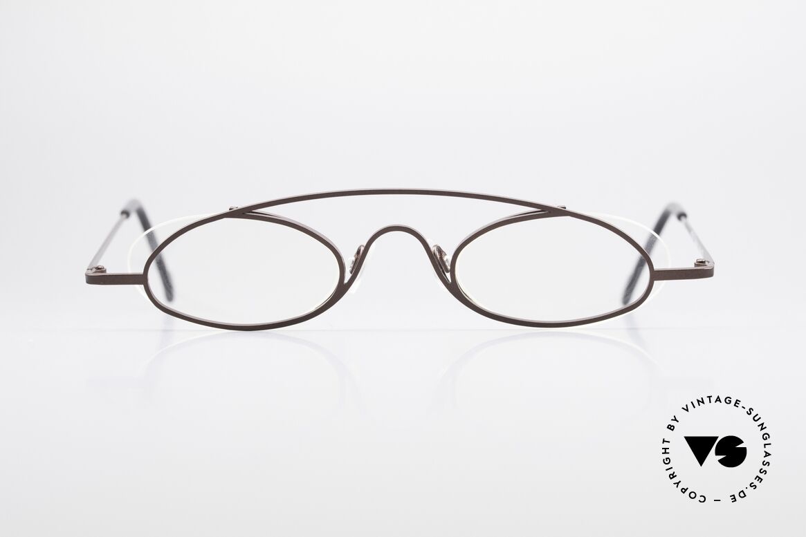 Theo Belgium Hababa Randlose Vollrand Brille Oval, grandiose vintage Theo Belgium Brille von ca. 1997, Passend für Herren und Damen