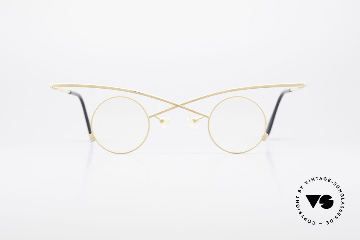 Theo Belgium Dessa Verrückte Vintage Brille, verrückte vintage Brille von THEO Belgium der 90er, Passend für Herren und Damen