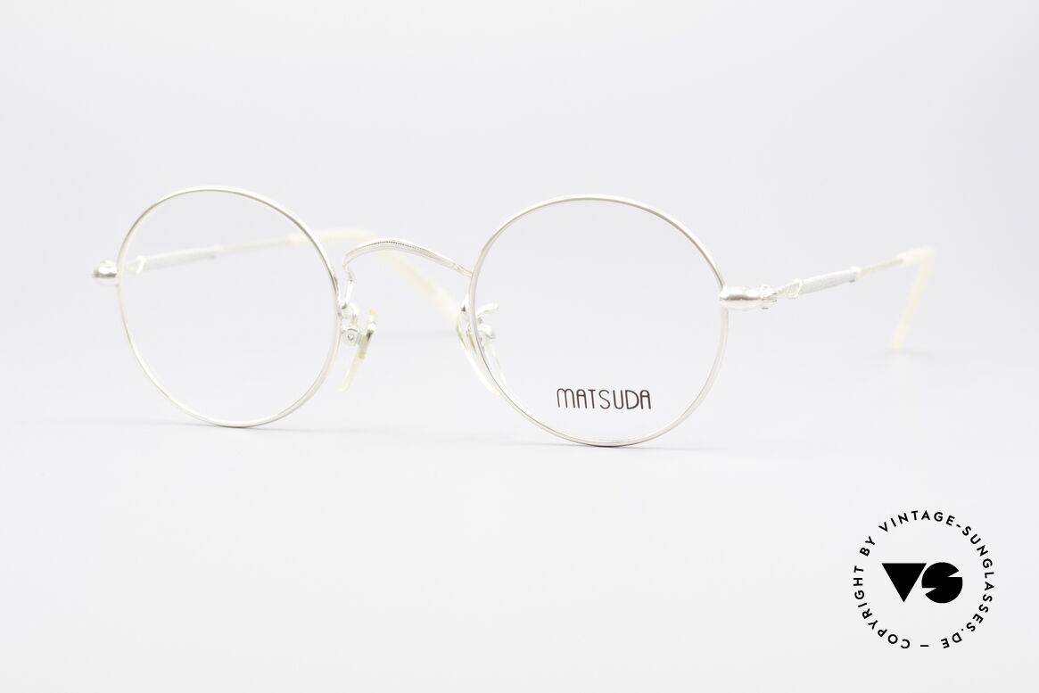 Matsuda 2872 Runde 90er Designer Brille, runde 1990er vintage MATSUDA Designer-Brillenfassung, Passend für Herren und Damen