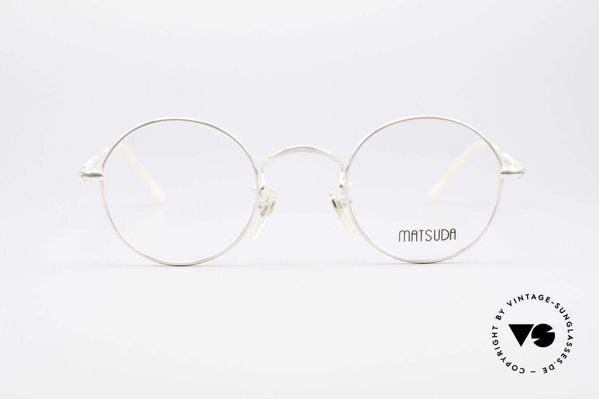 Matsuda 2872 Runde 90er Designer Brille, allerhöchstes Fertigungsniveau sämtlicher Rahmenteile, Passend für Herren und Damen