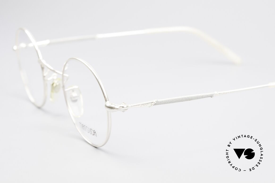 Matsuda 2872 Runde 90er Designer Brille, subtile Design-Elemente zieren den Rahmen, Gr. 44/24, Passend für Herren und Damen