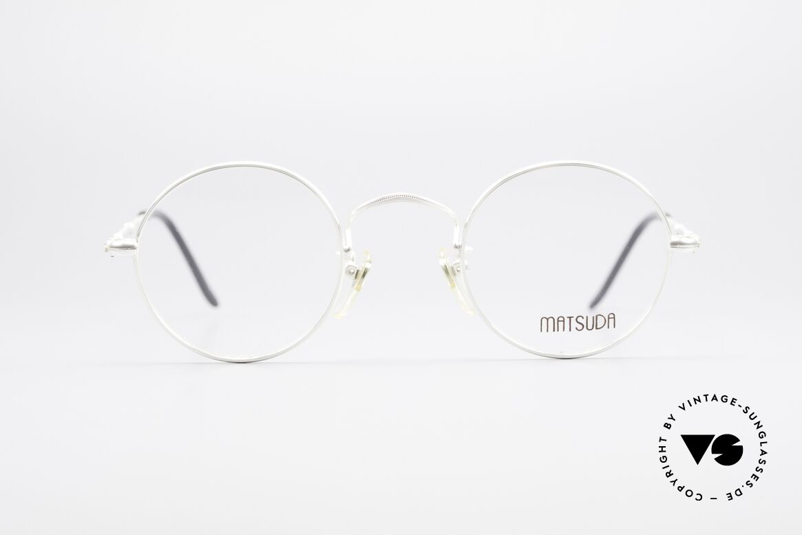 Matsuda 2872 90er Designer Brille Rund, allerhöchstes Fertigungsniveau sämtlicher Rahmenteile, Passend für Herren und Damen