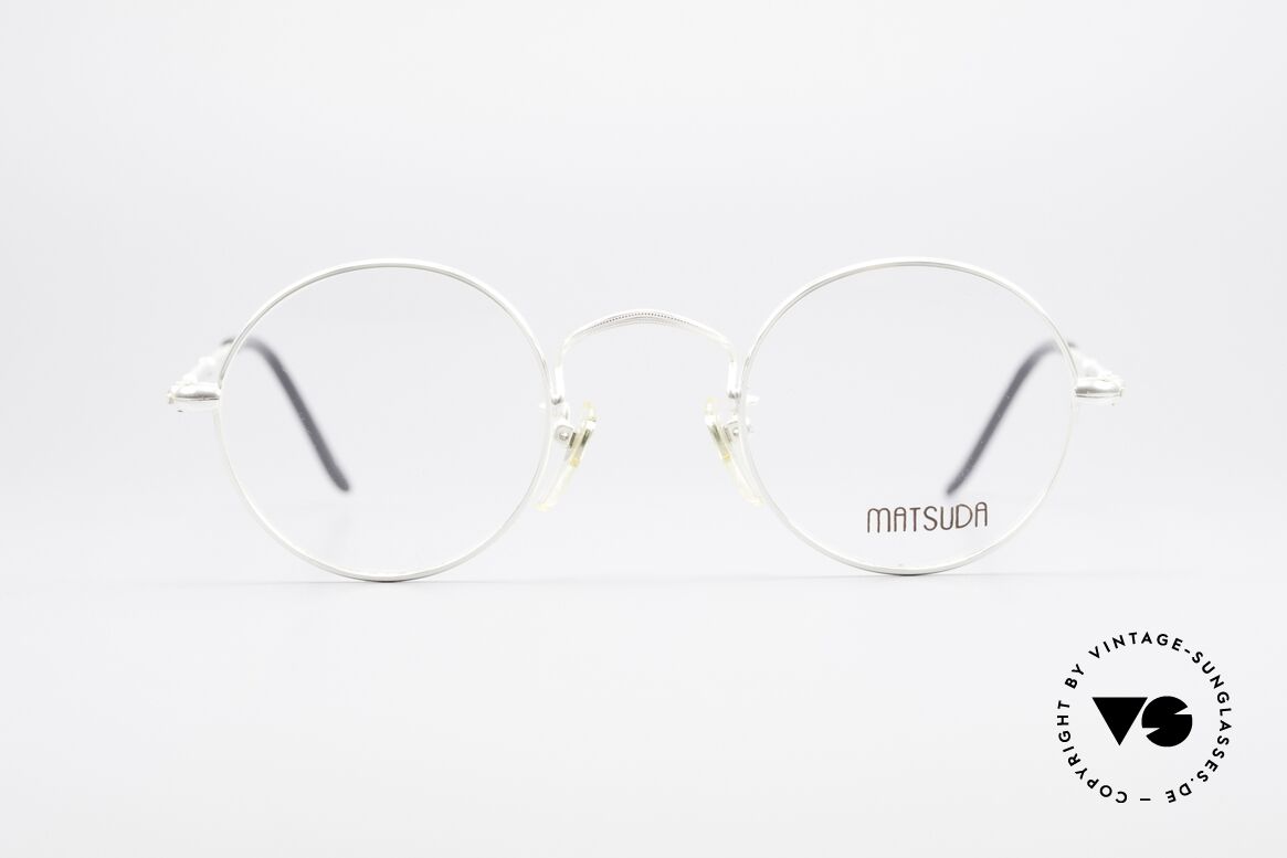 Matsuda 2872 90er Designer Brille Rund, allerhöchstes Fertigungsniveau sämtlicher Rahmenteile, Passend für Herren und Damen