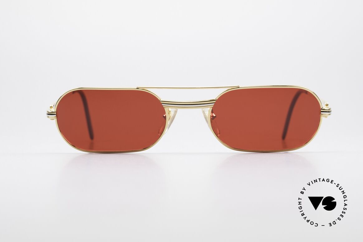 Cartier MUST LC - M 3D Rot Luxus Sonnenbrille, MUST: das erste Modell der Lunettes Collection '83, Passend für Herren