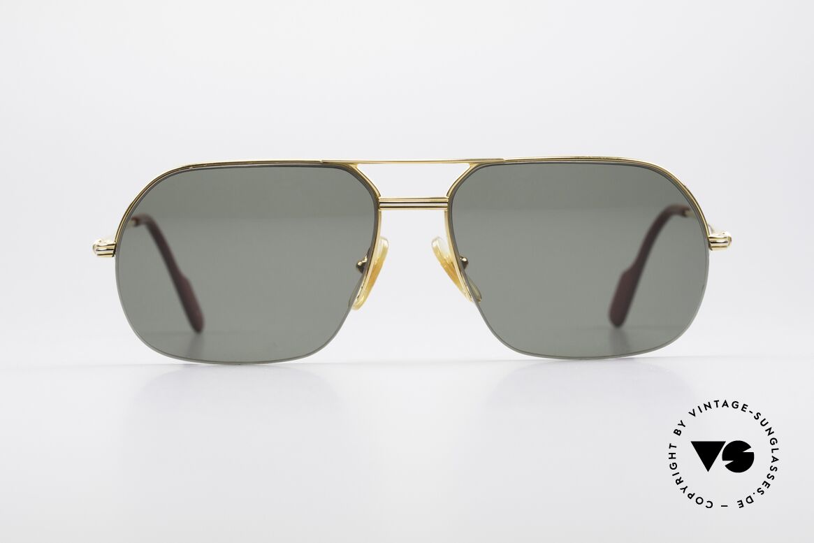 Cartier Orsay Halbrand Luxus Sonnenbrille, markante Cartier Sonnenbrille; Größe 58°15, 135, Passend für Herren