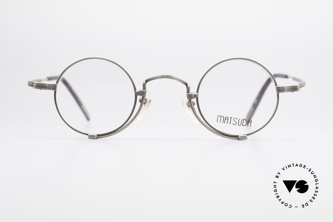 Matsuda 10103 Vintage Designer Brille Rund, runde vintage Brille von Matsuda aus den frühen 90ern, Passend für Herren und Damen