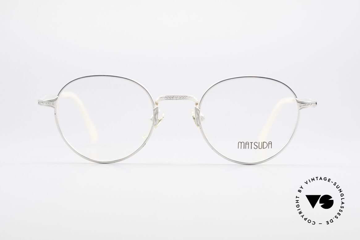 Matsuda 2858 Runde Vintage Designer Brille, fühlbar herausragende Top-Qualität aller Komponenten, Passend für Herren und Damen