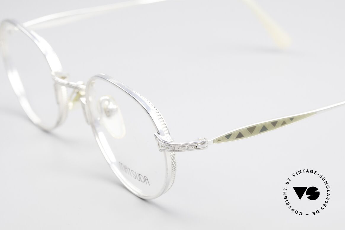 Matsuda 2858 Runde Vintage Designer Brille, sehr markante Gestaltung der Glasfassung, M Gr. 48-21, Passend für Herren und Damen