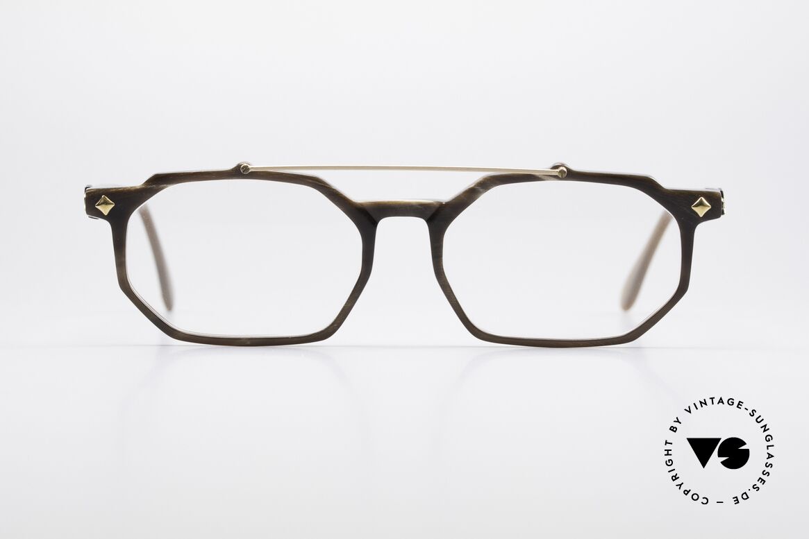 MCM München 301 Büffelhorn Vintage Brille 80er, 1980er Jahre vintage Luxus-Hornbrille von MCM, Passend für Herren und Damen