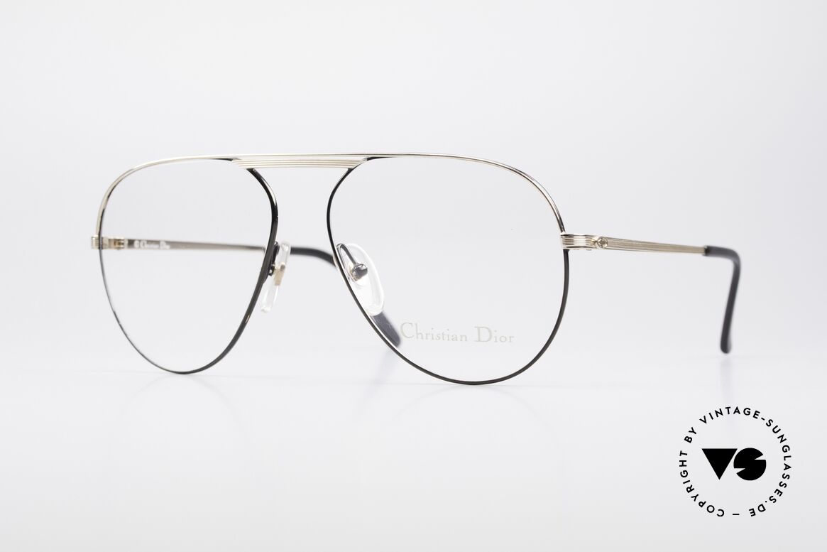 Christian Dior 2536 Vintage Aviator Brille Herren, markantes Christian Dior Piloten-Brillendesign, Passend für Herren