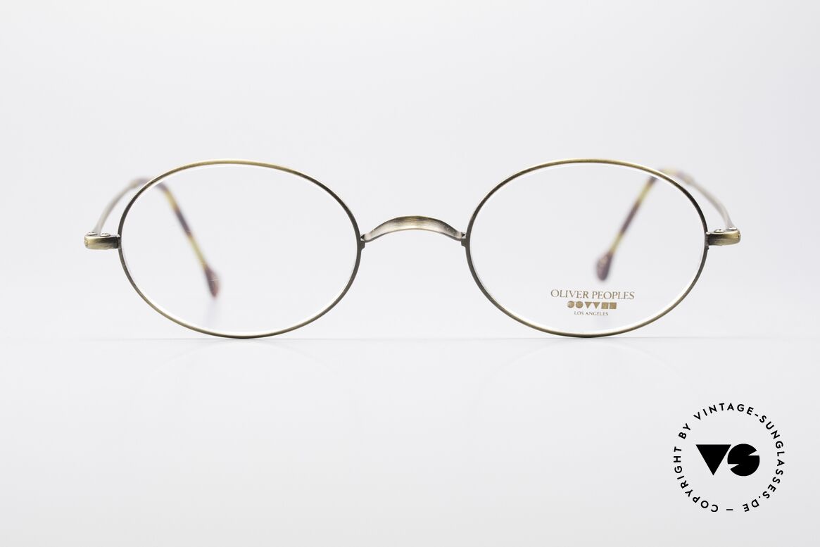 Oliver Peoples OP81AG Kleine Designer Brille Oval, vintage Oliver Peoples Designerbrille der späten 90er, Passend für Herren und Damen
