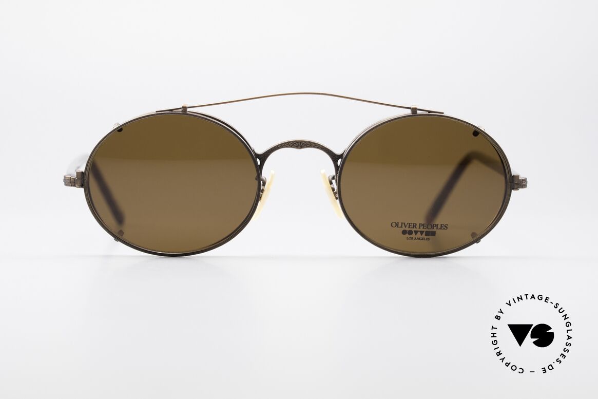 Oliver Peoples 5OVBR Vintage Brille Mit Vorhänger, vintage Oliver Peoples Sonnenbrille der frühen 90er, Passend für Herren und Damen