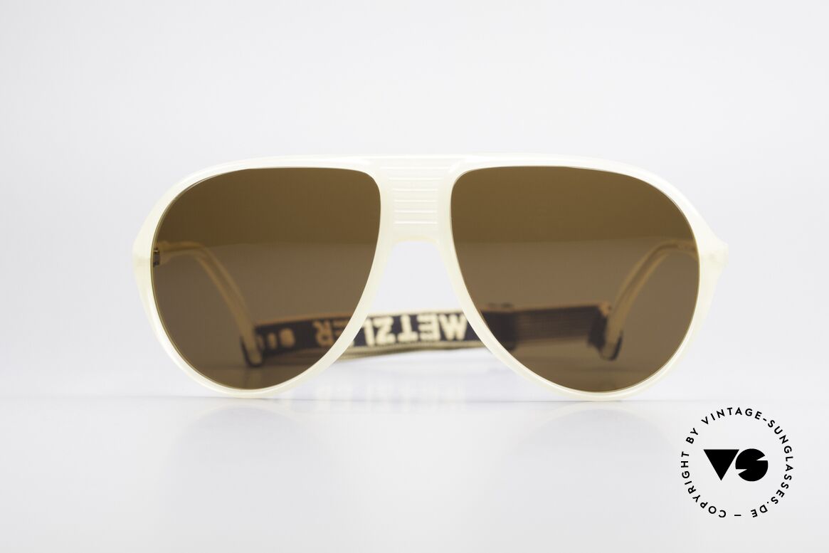 Metzler 0102 Vintage 80er Sportsonnenbrille, alte METZLER Sportdesign-Sonnenbrille der 1980er, Passend für Herren