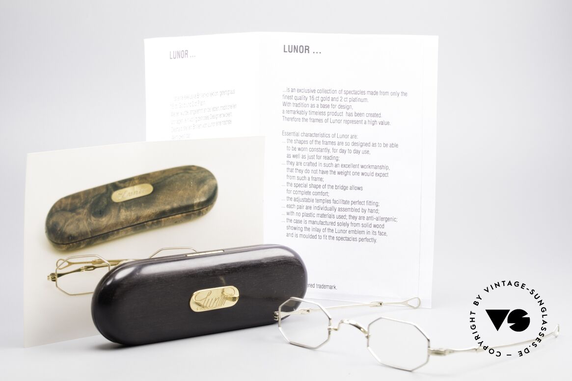 Lunor I 01 Solid Gold Echtgoldbrille Feingold Brille, im Grunde nicht zum Verkauf; daher für 8.999 Euro, Passend für Herren und Damen