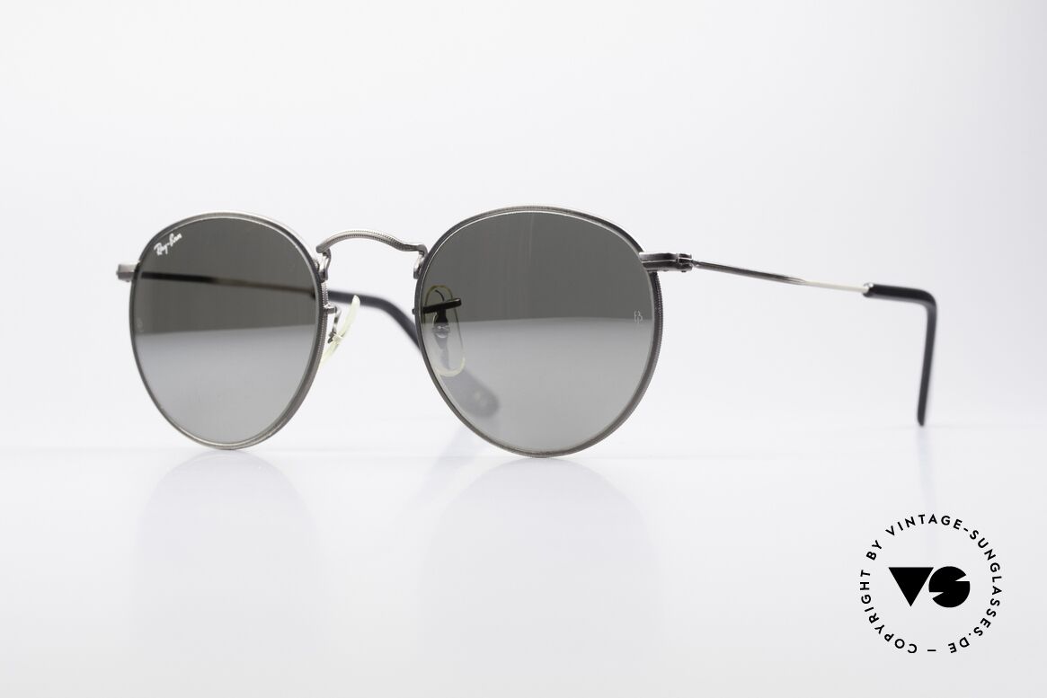 Ray Ban Round Metal 47 Verspiegelte B&L Sonnenbrille, kleine runde RAY-BAN USA vintage Sonnenbrille, Passend für Herren und Damen