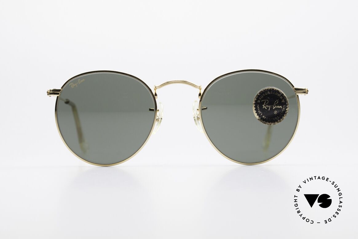 Ray Ban Round Metal 47 Kleine Runde B&L Sonnenbrille, ein zeitloser Klassiker in absoluter TOP-Qualität, Passend für Herren und Damen