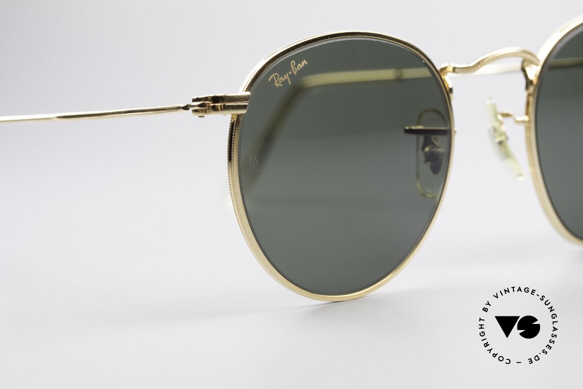 Ray Ban Round Metal 47 Kleine Runde B&L Sonnenbrille, KEINE RETROBRILLE, sondern ein 80er ORIGINAL!, Passend für Herren und Damen