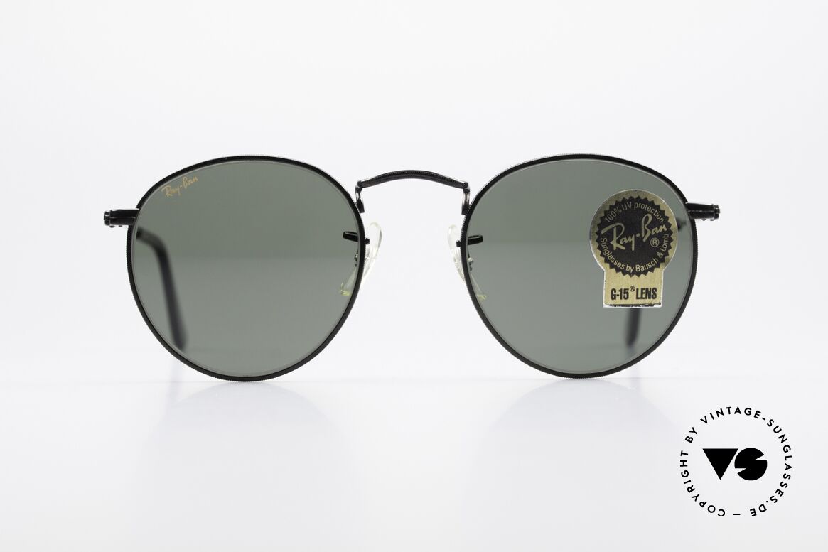 Ray Ban Round Metal 47 Kleine Runde USA Sonnenbrille, kleine runde RAY-BAN USA vintage Sonnenbrille, Passend für Herren und Damen