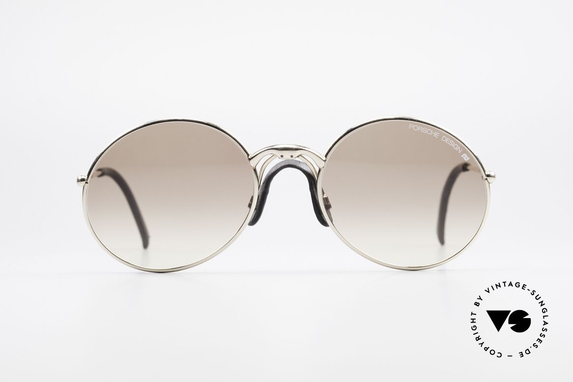 Porsche 5658 Runde Vintage Sonnenbrille, runde 90er Jahre Porsche Design Luxus-Sonnenbrille, Passend für Herren