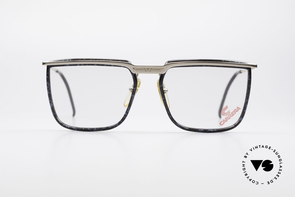 Carrera 5376 Eckige Carbon Vintage Brille, eckige CARRERA vintage Brille aus den 90er Jahren, Passend für Herren