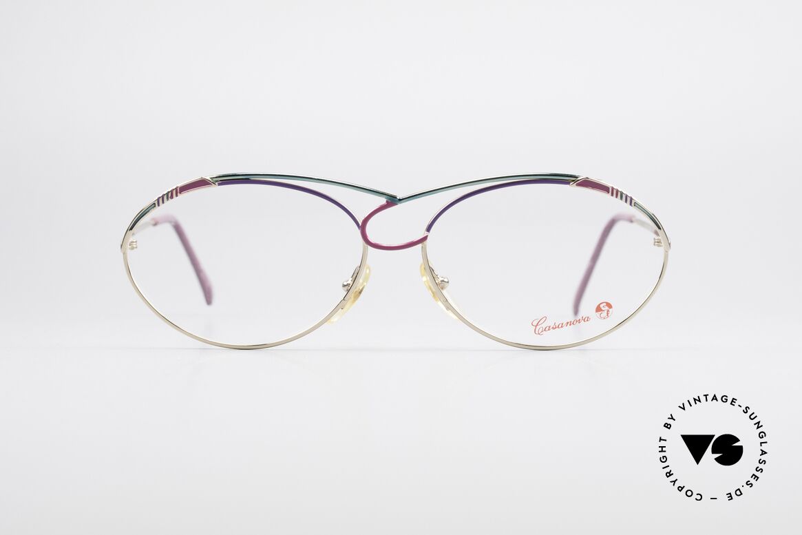 Casanova LC13 24kt Vergoldete Damenbrille, zauberhafte CASANOVA Designerbrille von circa 1985, Passend für Damen Casanova LC13 24kt Vergoldete Damenbrille, zauberhafte CASANOVA Designerbrille von circa 1985, Passend für Damen