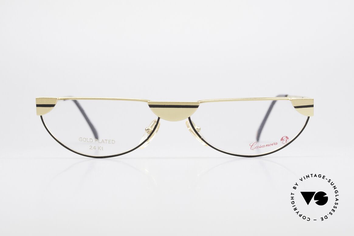 Casanova NM5 Vergoldete Vintage Lesebrille, zauberhafte CASANOVA Lesebrille von circa 1985, Passend für Herren und Damen