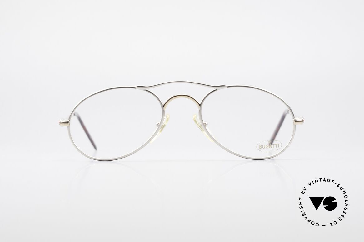 Bugatti 23439 Vintage Brille Mit Sonnenclip, sehr elegantes BUGATTI vintage Brillengestell, Passend für Herren